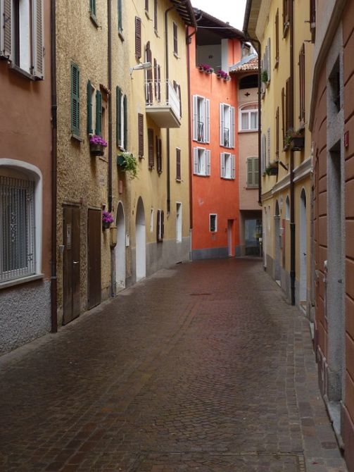 Zentrum von Caslano, Luganer See