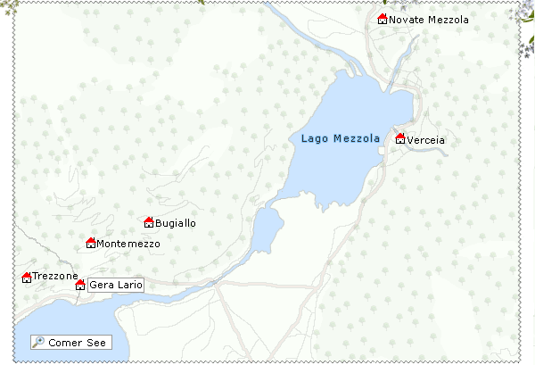 Karte Lago di Mezzola