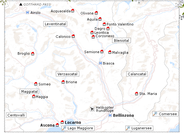 Karte Nord Tessin