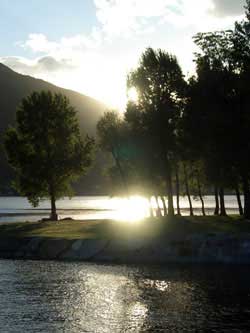 Sonnenuntergang in Maccagno, Lago Maggiore