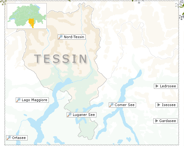 Karte Tessin